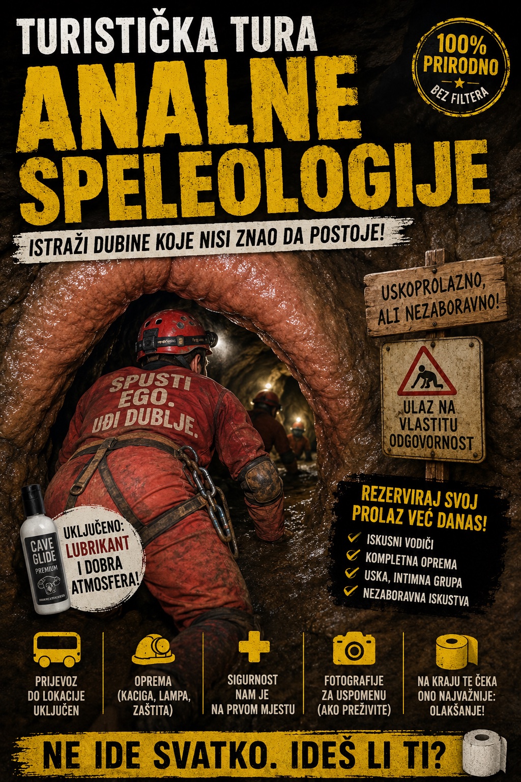 Turistička tura: analne speleologije. Istraži dubine koje nisi znao da postoje.